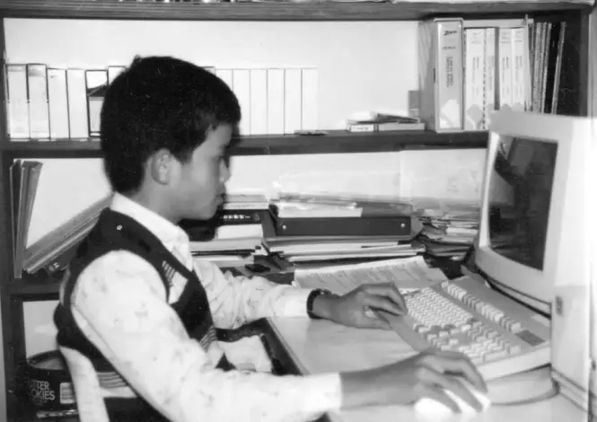 少年赵长鹏与电脑 | Young CZ & Computer